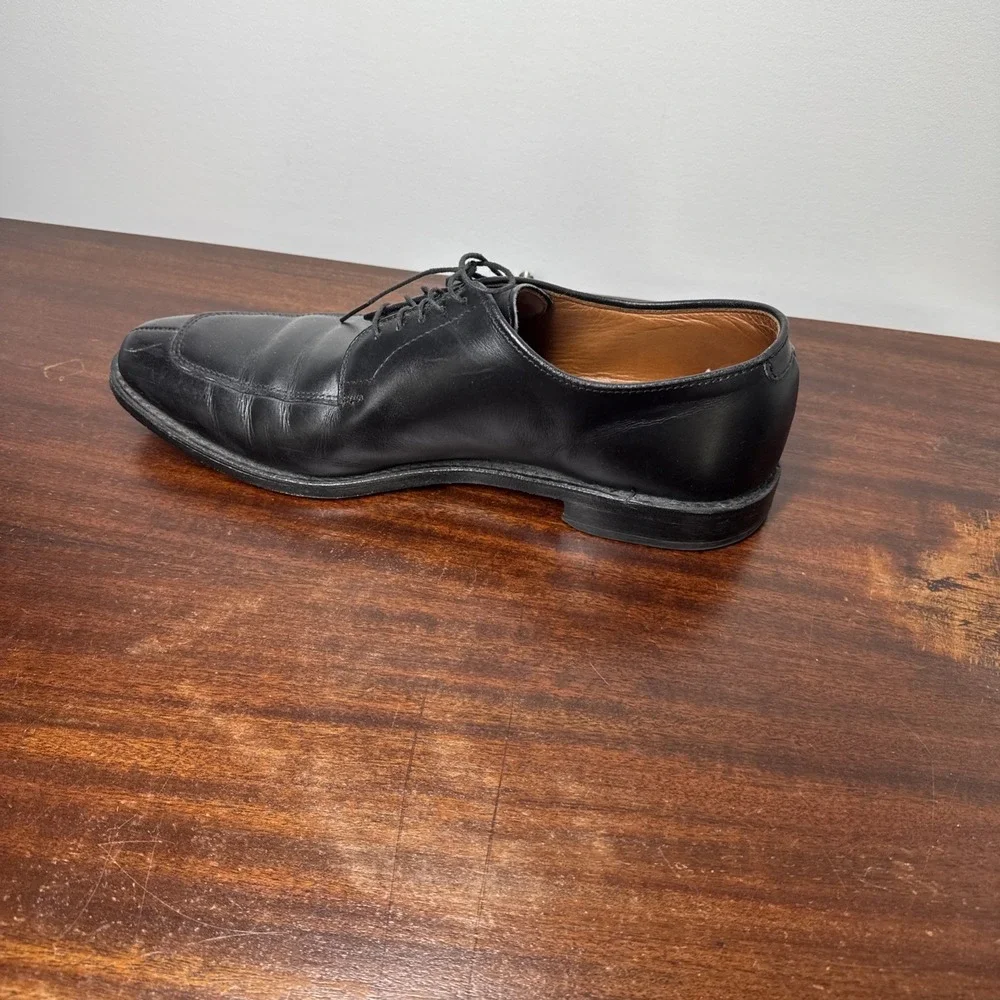 Allen Edmunds Delray Black Split Toe Oxford Dress Shoes Leather Size 10B (1208)